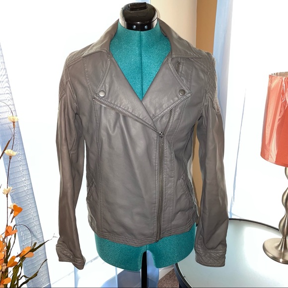 Forever 21 | Womens Gray Moto Faux Leatherette Jacket - Picture 2 of 6